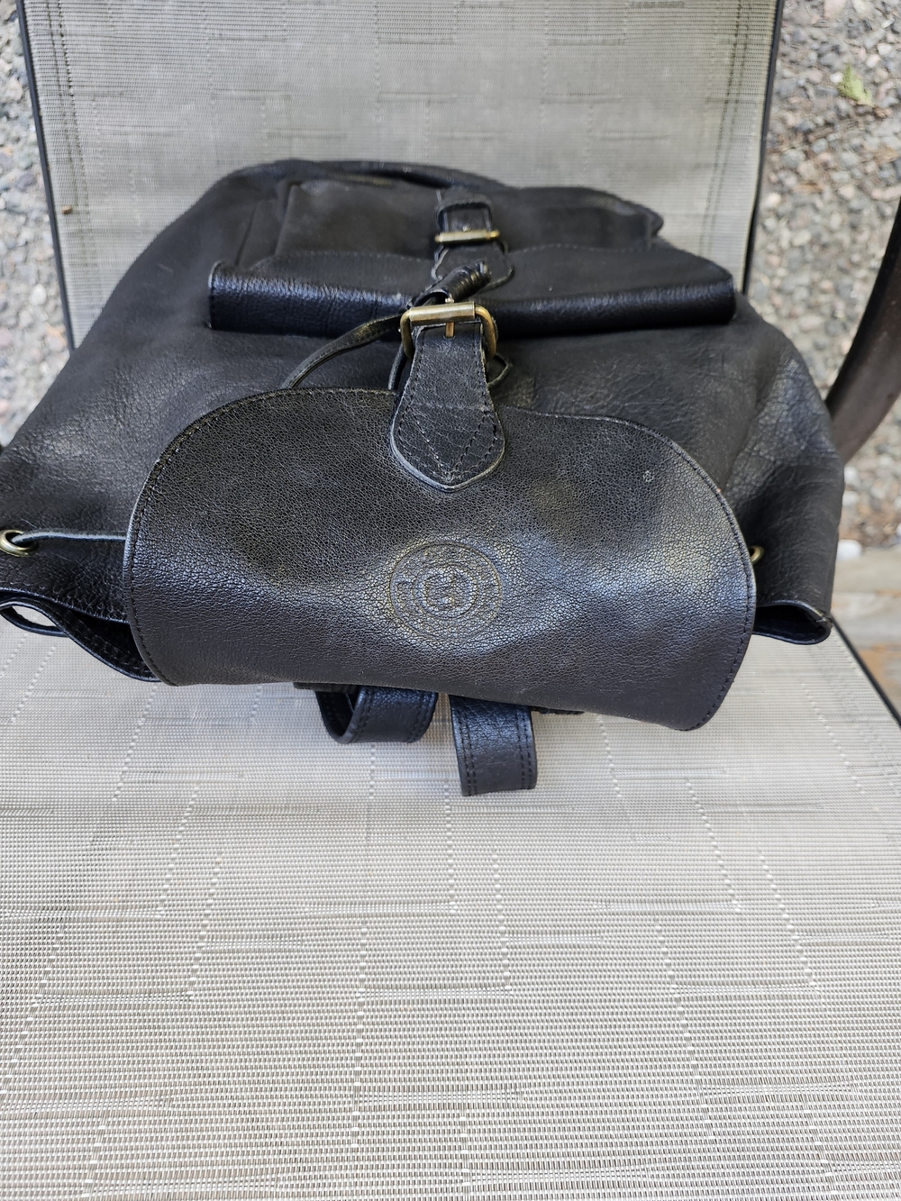 Black Leather Men's Backpack - Classic Everyday Bag